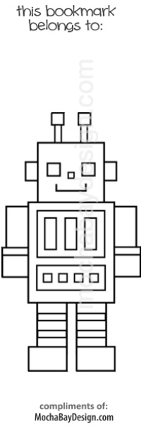 print coloring page - Robot Smiling