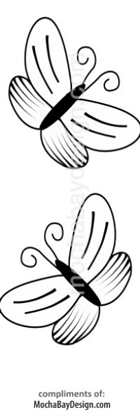 print coloring page - butterflies