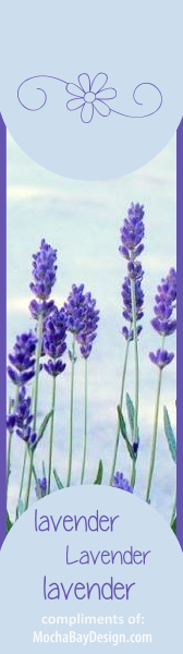 Flower bookmark - Lavender stems