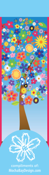print flower bookmark: Flower Tree