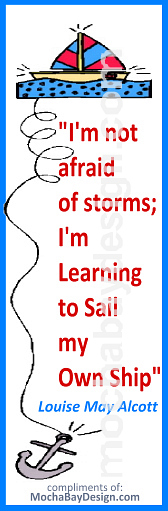 Not Afraid of Storms - bookmark