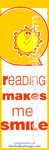 Reading Makes Me Smile (sunshine) - bookmark