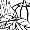 view and print Bountiful Thanksgiving kids coloring page