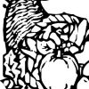 view and print Giving Thanks Cornucopia Thanksgiving kids coloring page