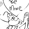 printable coloring page Be Mine Frog